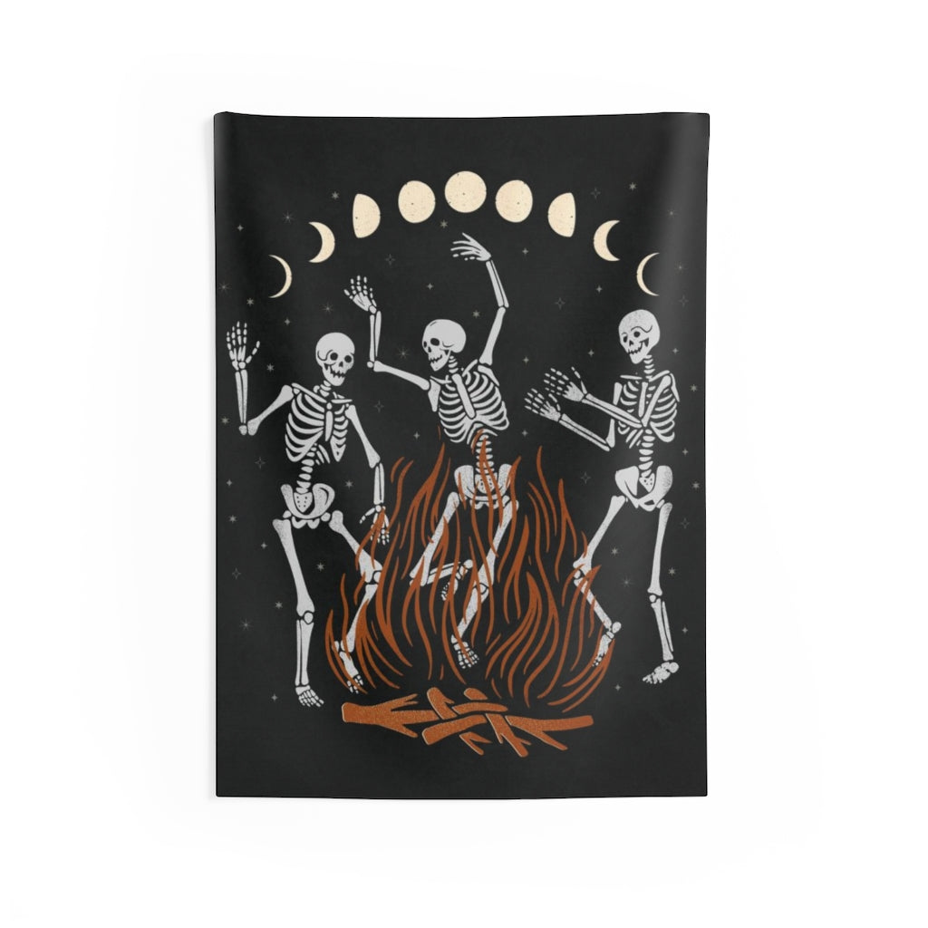 Skeleton Dance Indoor Wall Tapestry Esdee