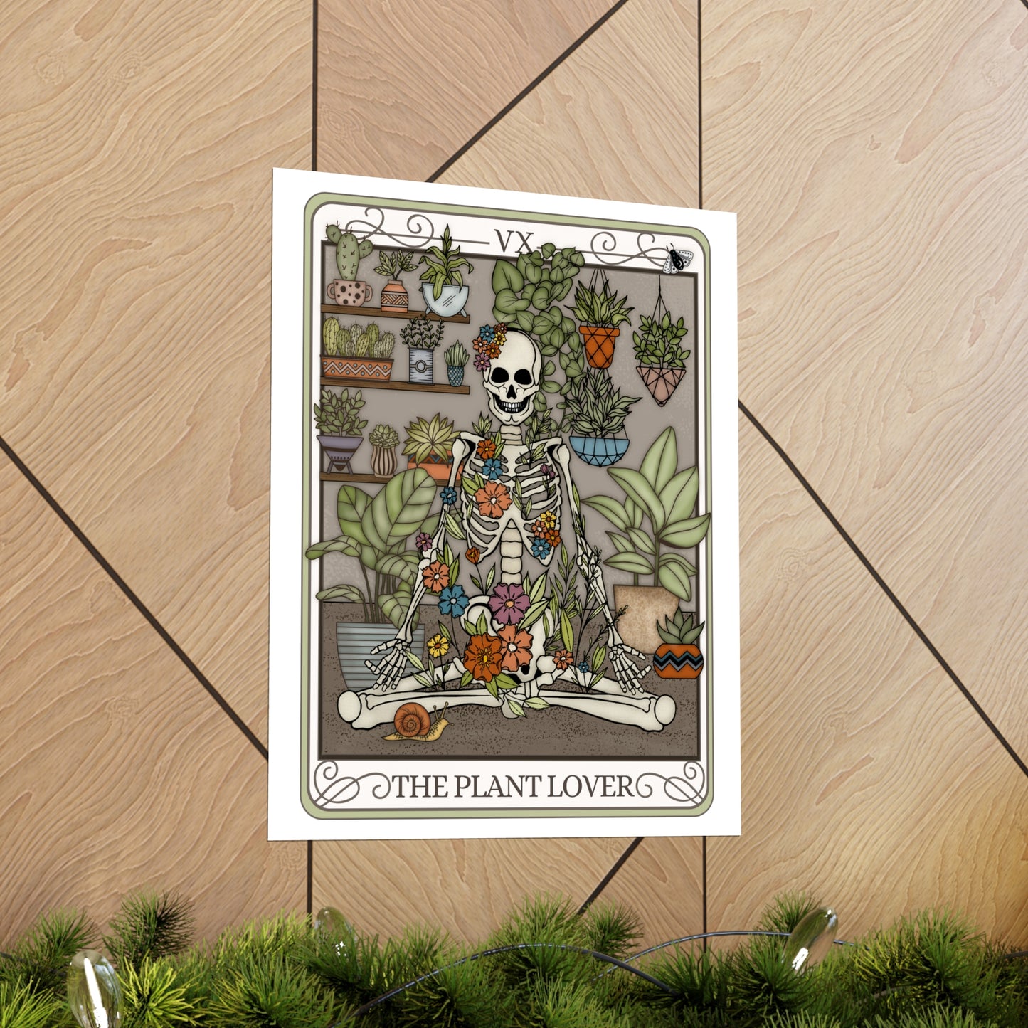 Plant Lover Tarot Card Vertical Poster