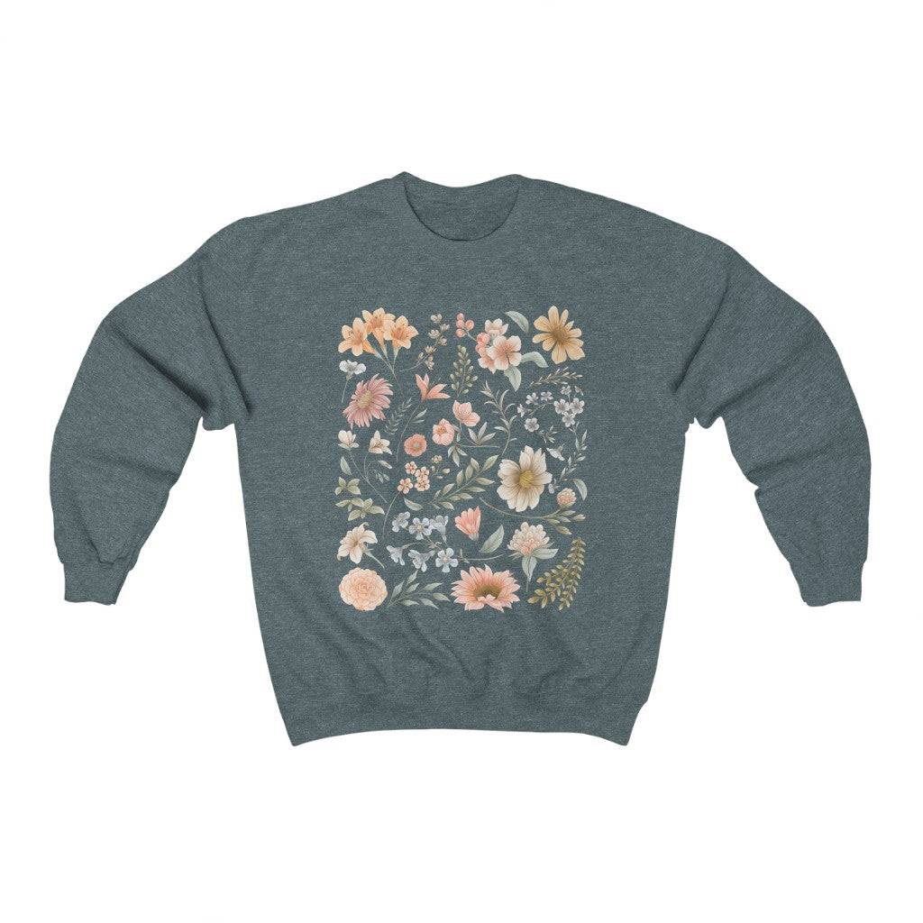 Pastel Floral Crewneck Sweatshirt - Esdee
