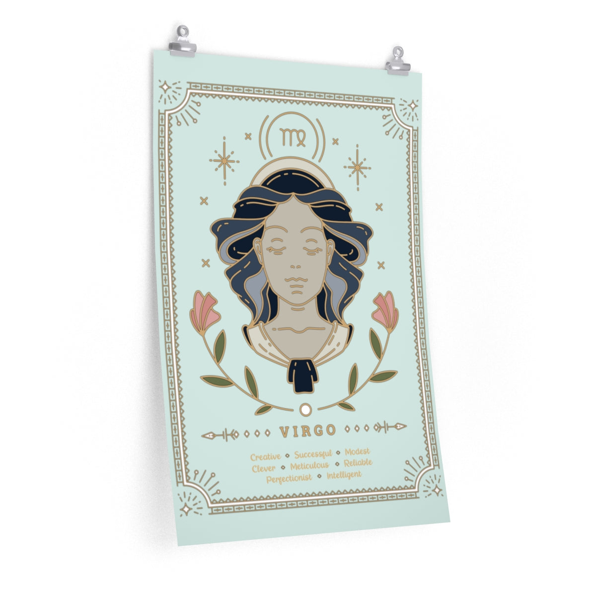 Virgo Vintage Zodiac Sign Poster Art Print Esdee