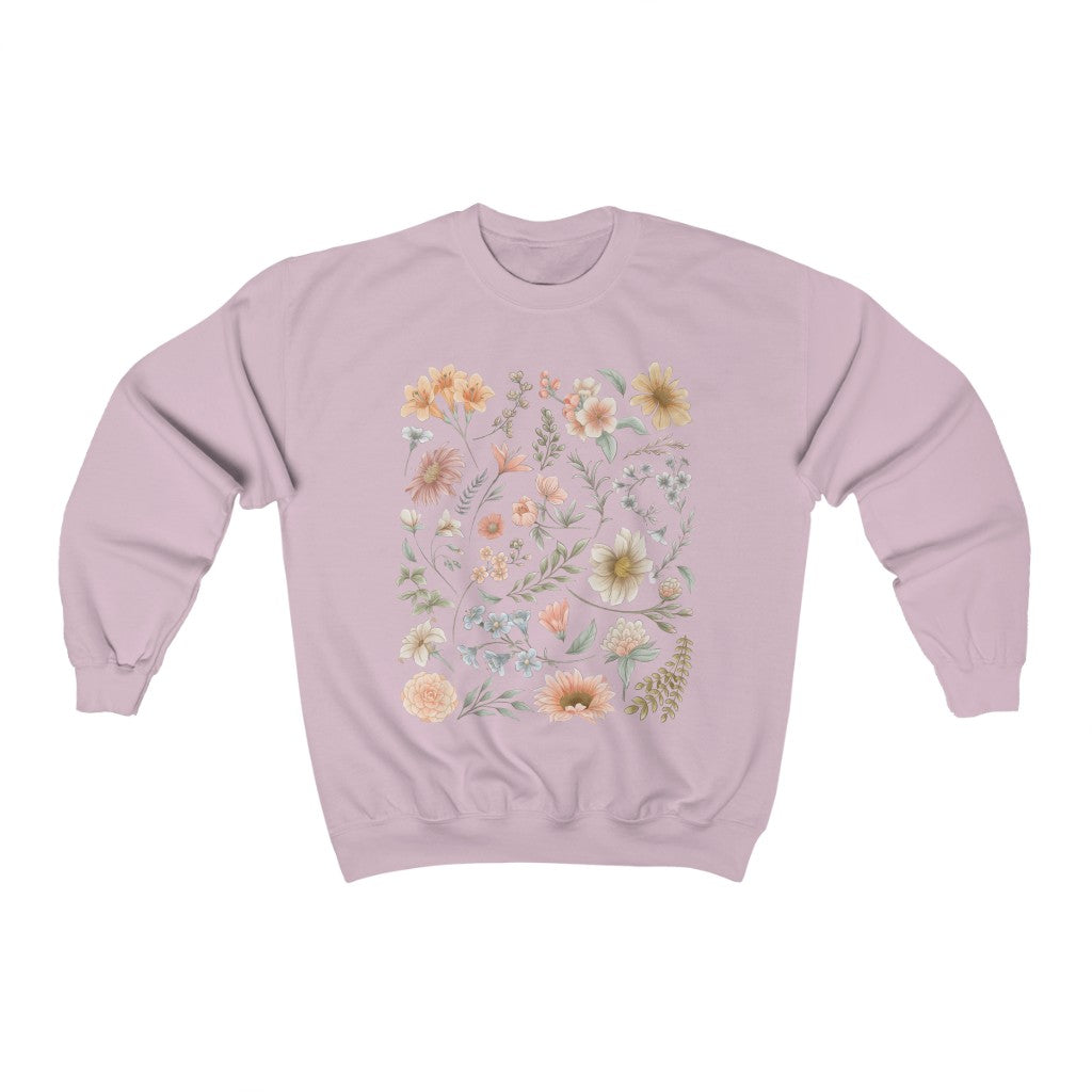 Pastel Floral Crewneck Sweatshirt - Esdee