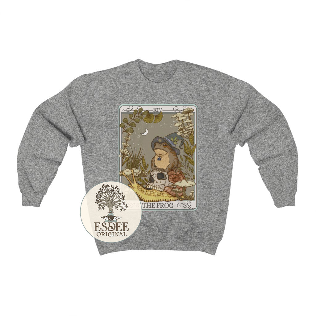 Frog Tarot Card Crewneck Gildan Sweatshirt