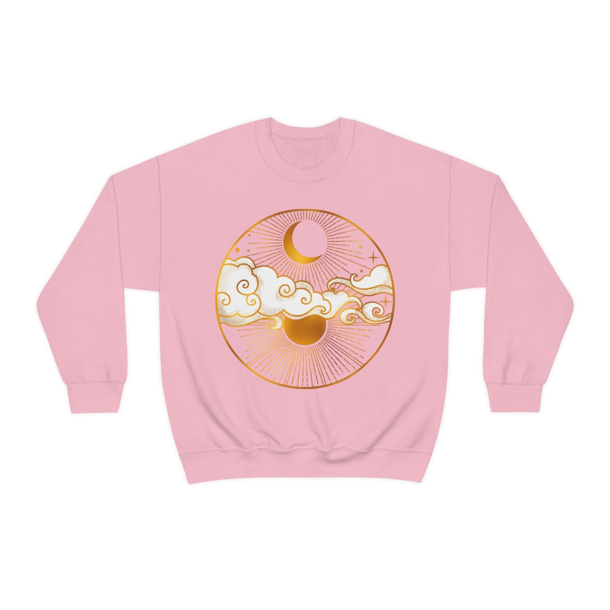 Gold Sun and Moon Unisex Crewneck Sweatshirt - Esdee