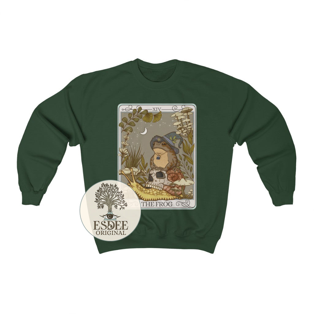Frog Tarot Card Crewneck Gildan Sweatshirt