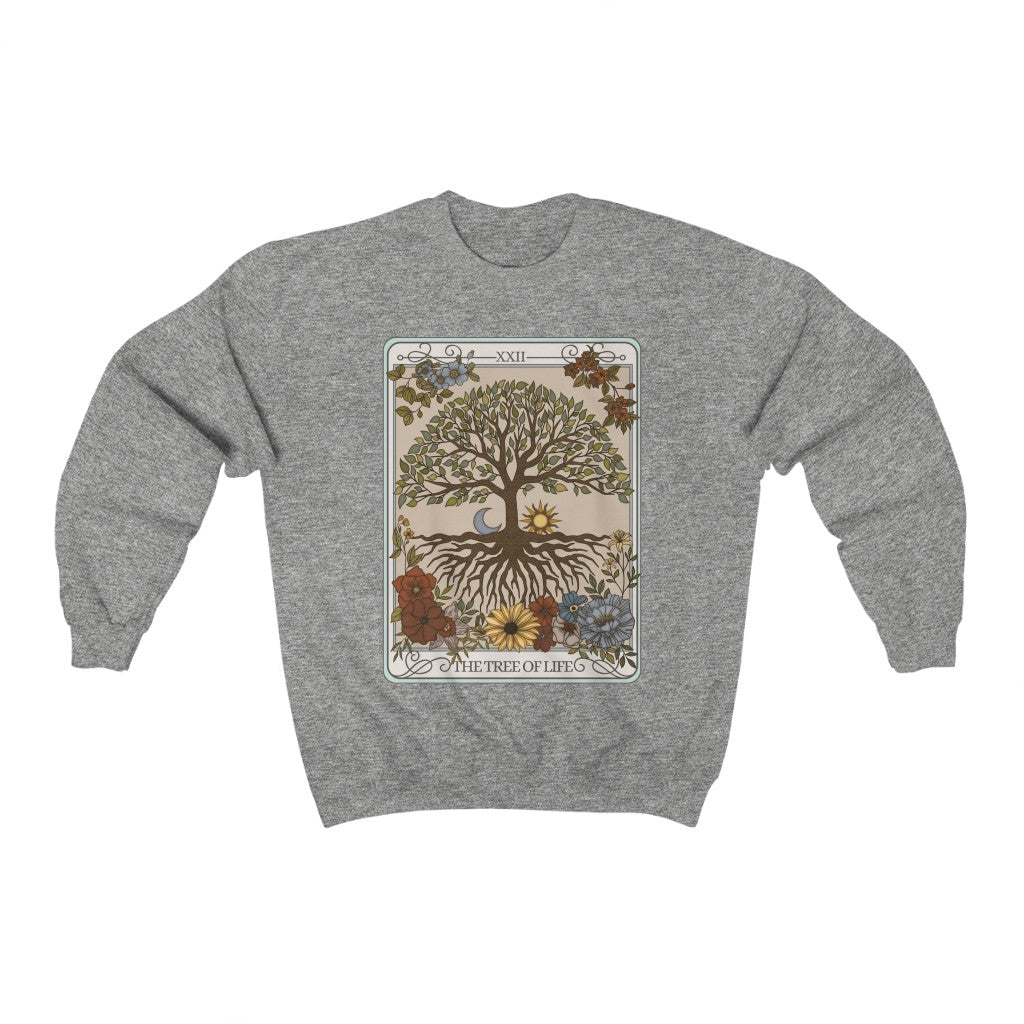 The Tree of Life Tarot Card Crewneck Sweatshirt Esdee