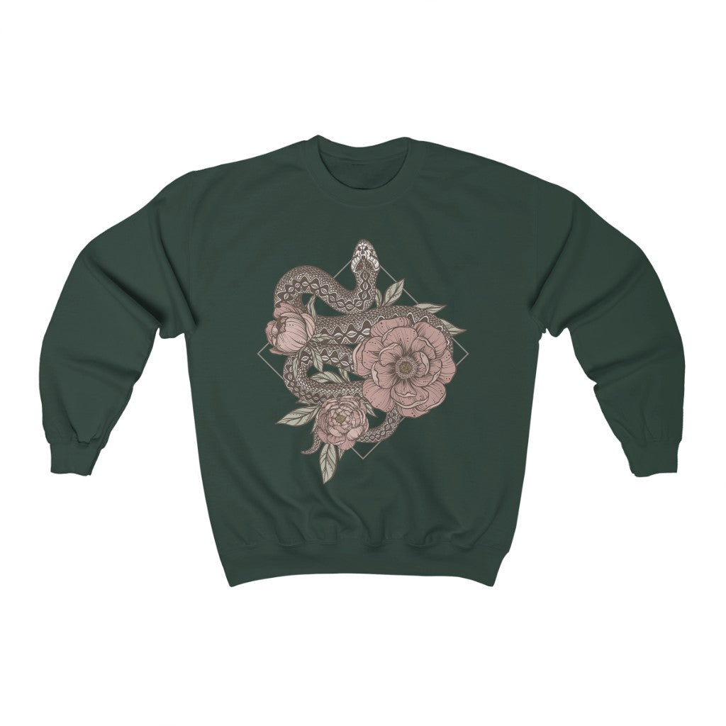 Floral Snake Crewneck Sweatshirt - Esdee