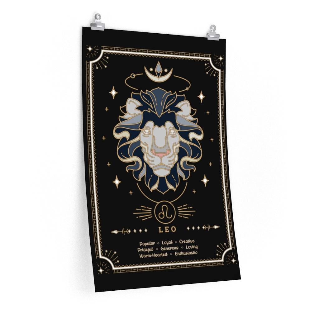 Leo Vintage Zodiac Sign Poster Art Print Esdee