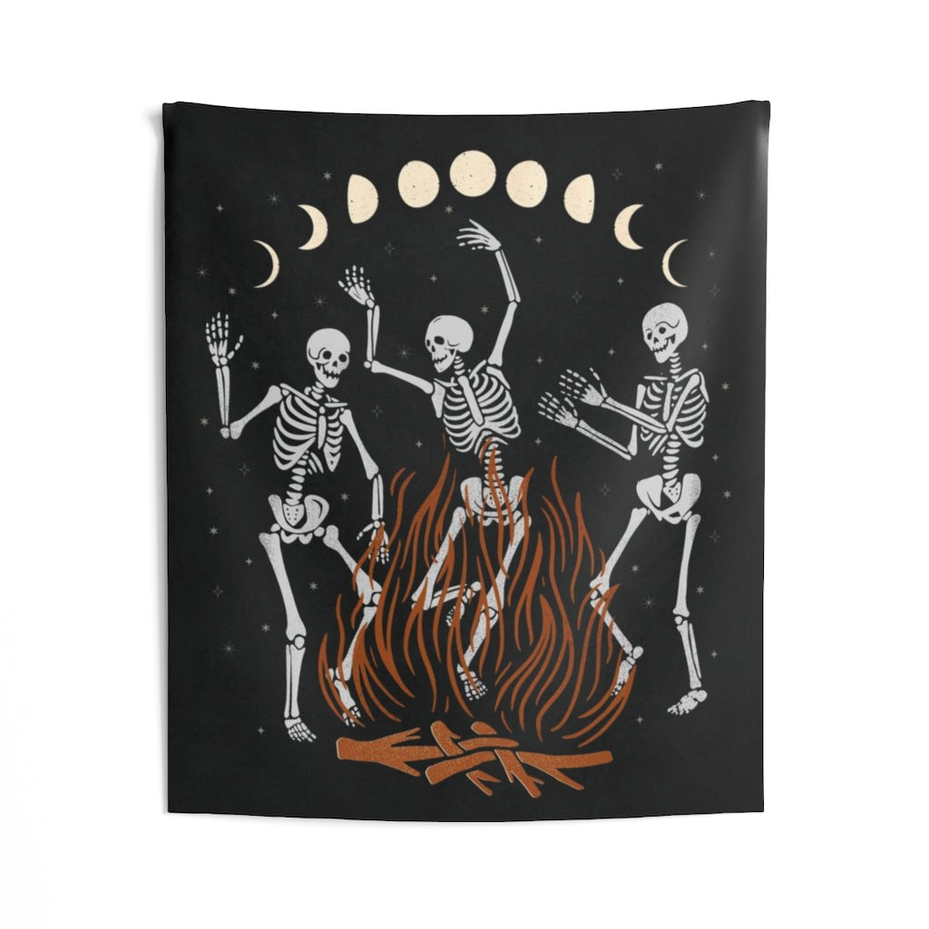 Skeleton Dance Indoor Wall Tapestry Esdee