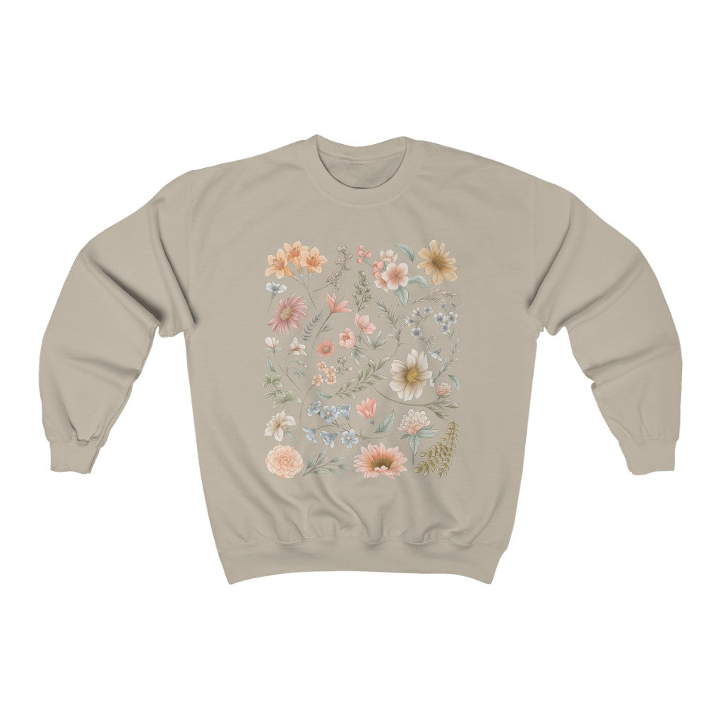 Pastel Floral Crewneck Sweatshirt - Esdee