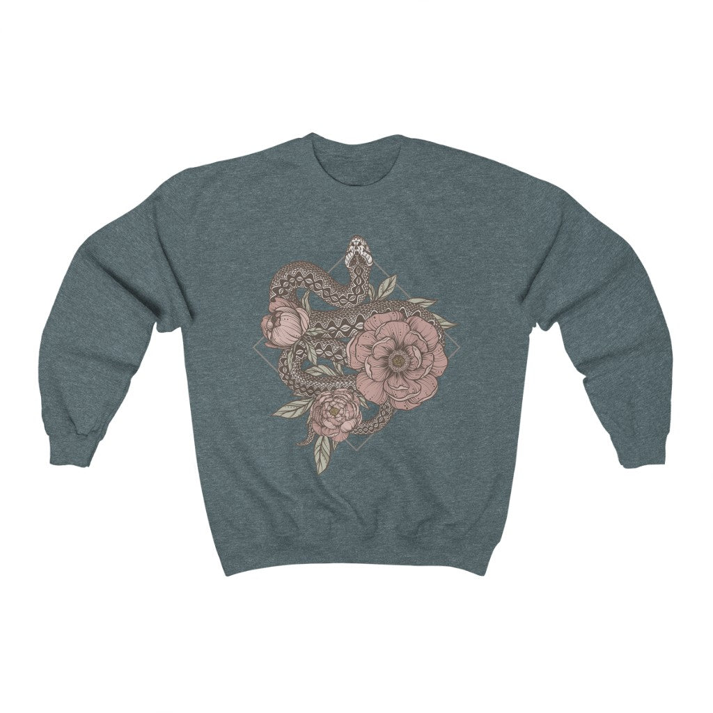 Floral Snake Crewneck Sweatshirt - Esdee