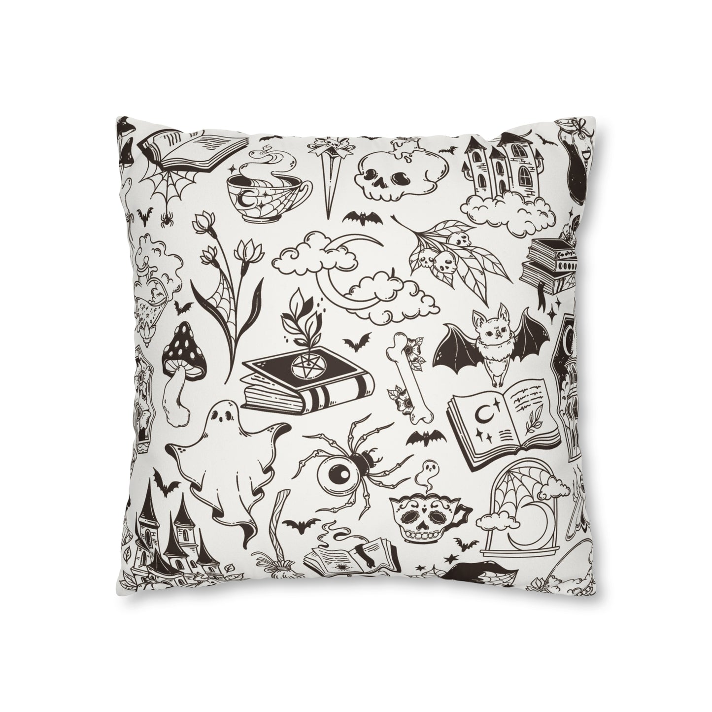 The Reader Tarot Card Faux Suede Square Pillow Case - Esdee
