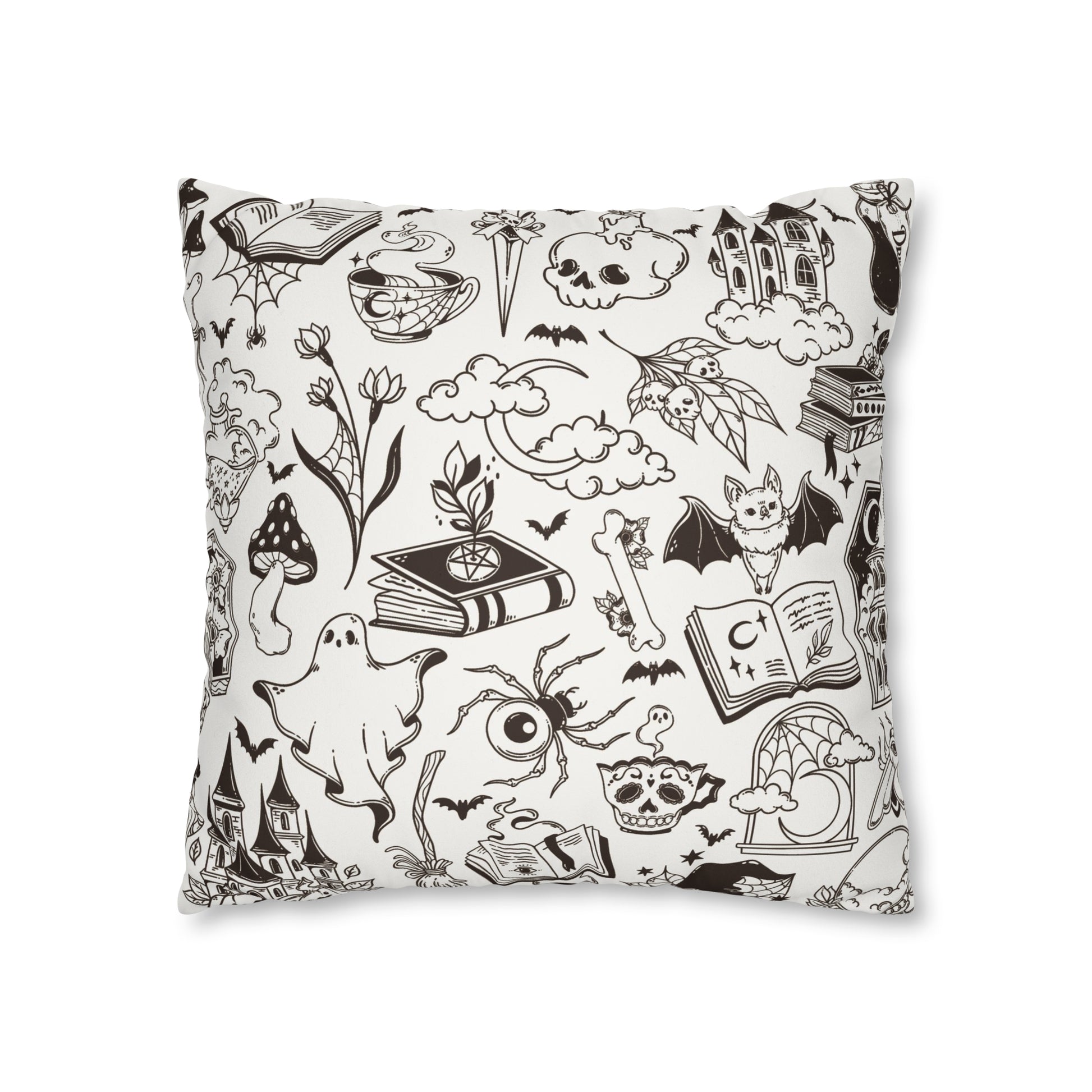 The Reader Tarot Card Faux Suede Square Pillow Case - Esdee