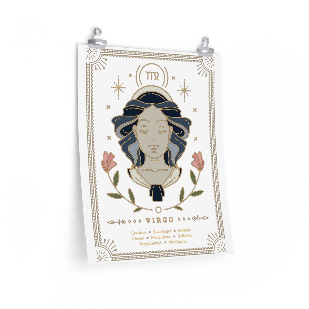 Virgo Vintage Zodiac Sign Poster Art Print Esdee