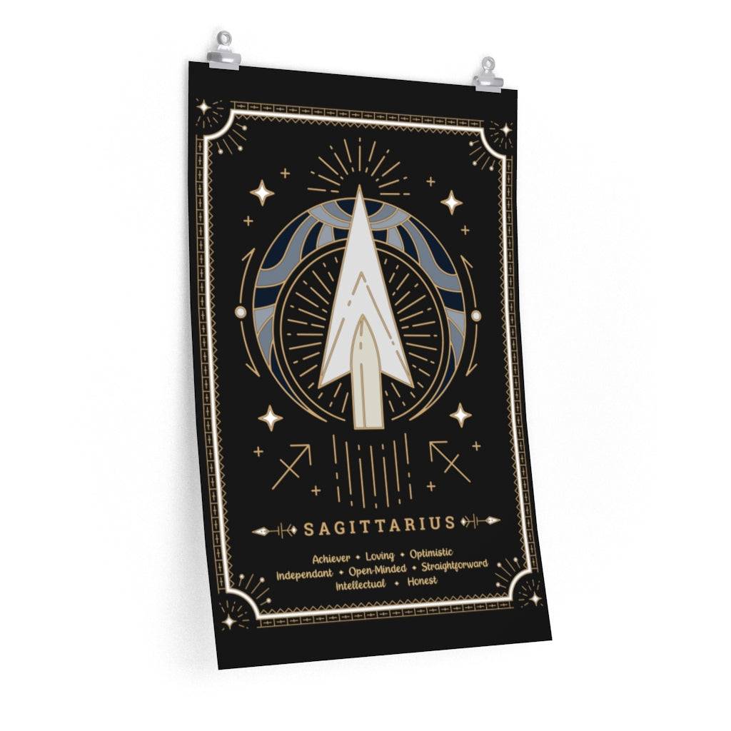 Sagittarius Vintage Zodiac Sign Poster Art Print Esdee