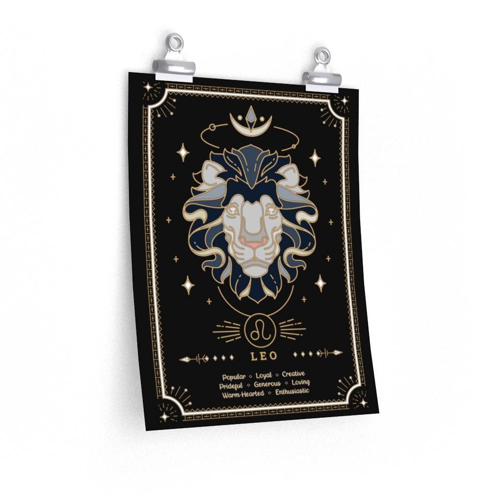 Leo Vintage Zodiac Sign Poster Art Print Esdee