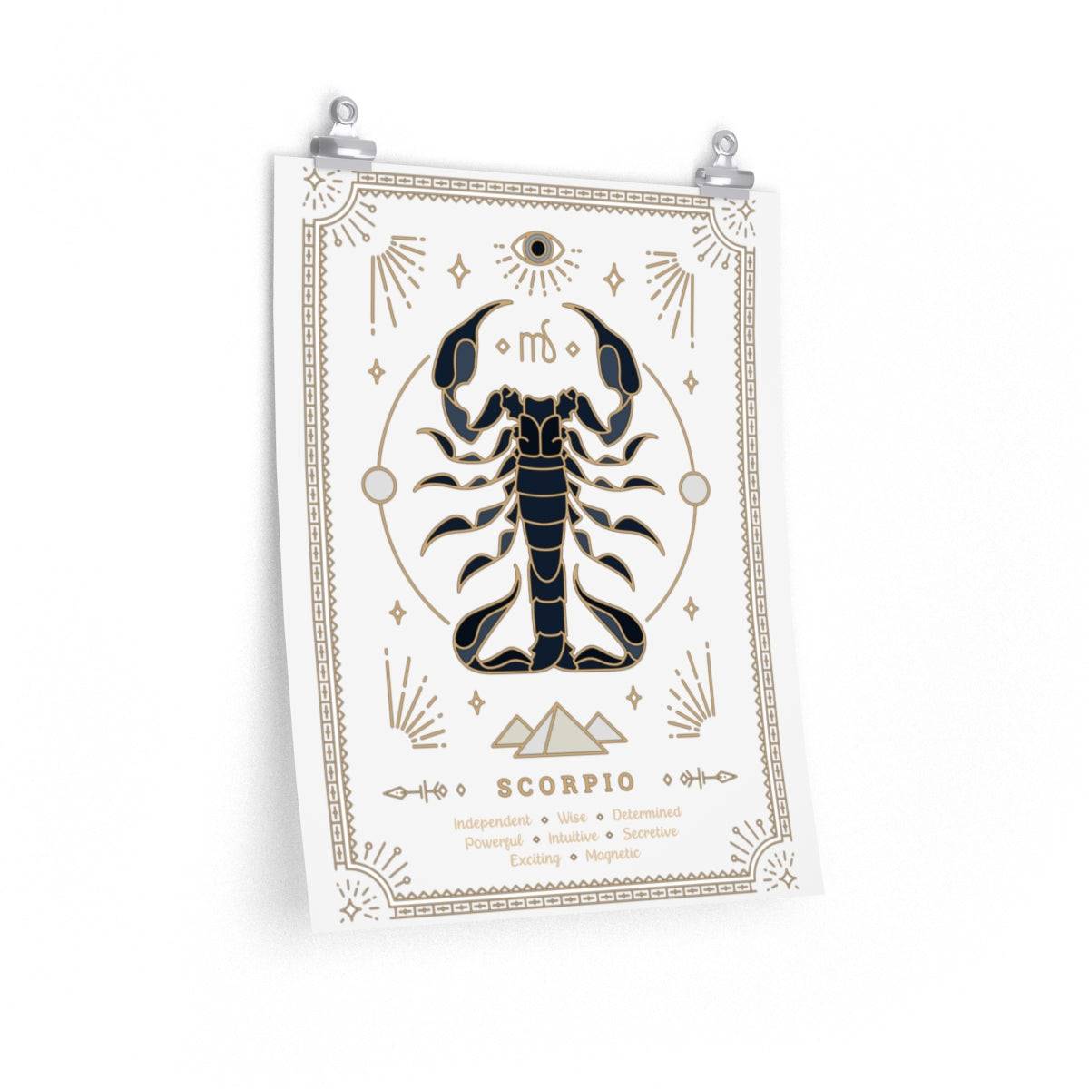 Scorpio Vintage Zodiac Sign Poster Art Print Esdee