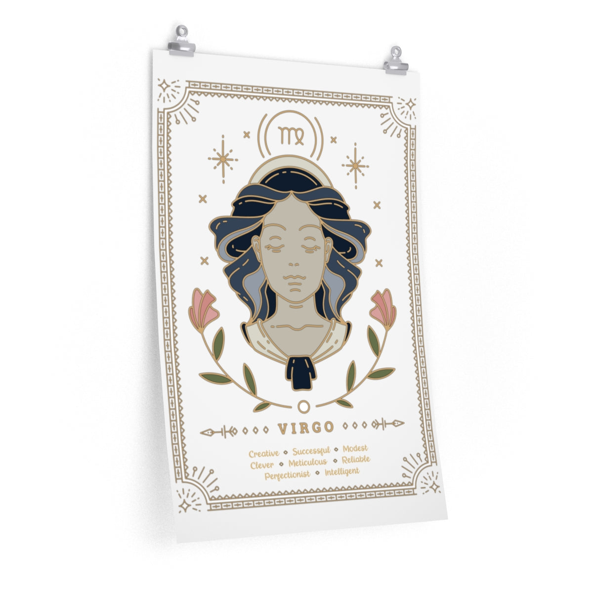 Virgo Vintage Zodiac Sign Poster Art Print Esdee