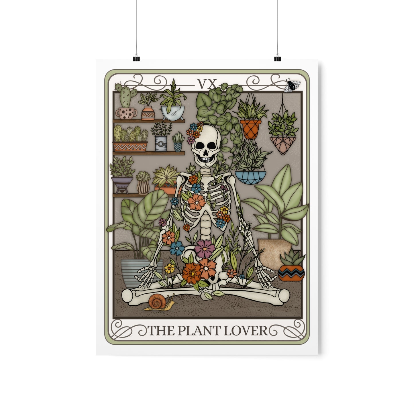 Plant Lover Tarot Card Vertical Poster