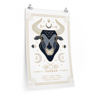 Taurus Vintage Zodiac Sign Poster Art Print Esdee