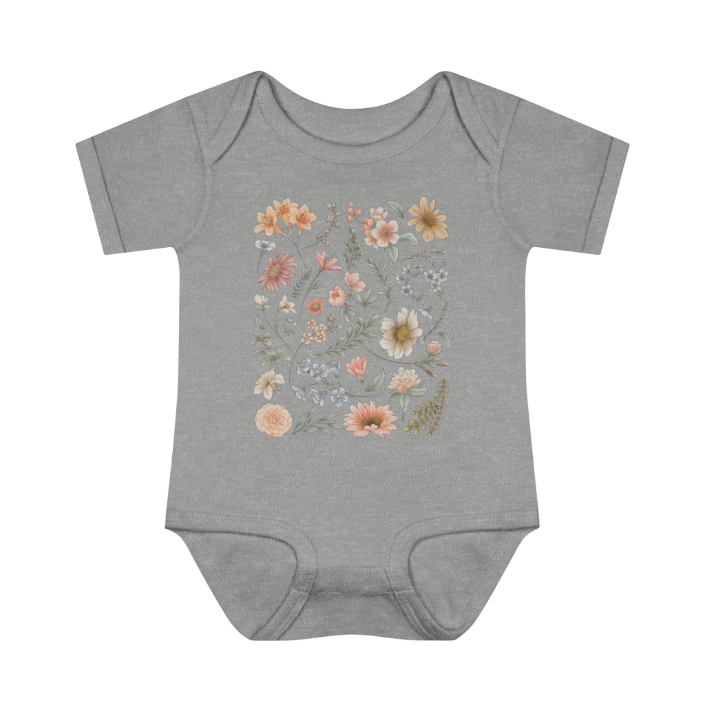 Pretty Botanical Infant Baby Bodysuit - Esdee