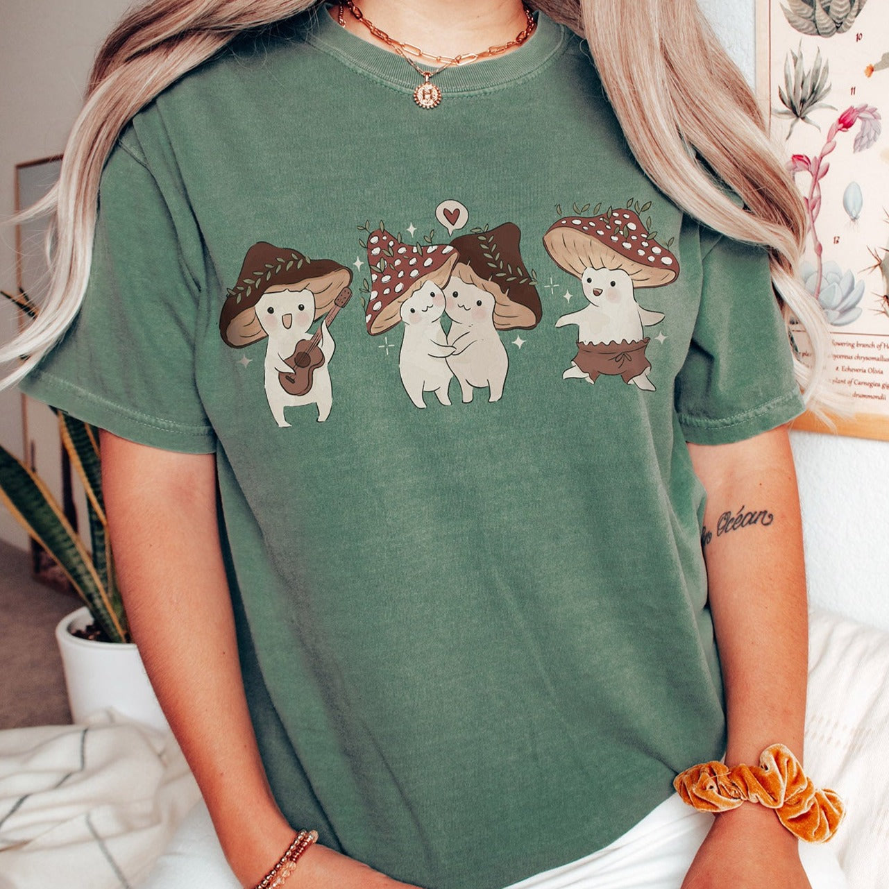 Mushroom Friends Unisex Comfort Colors T-shirt
