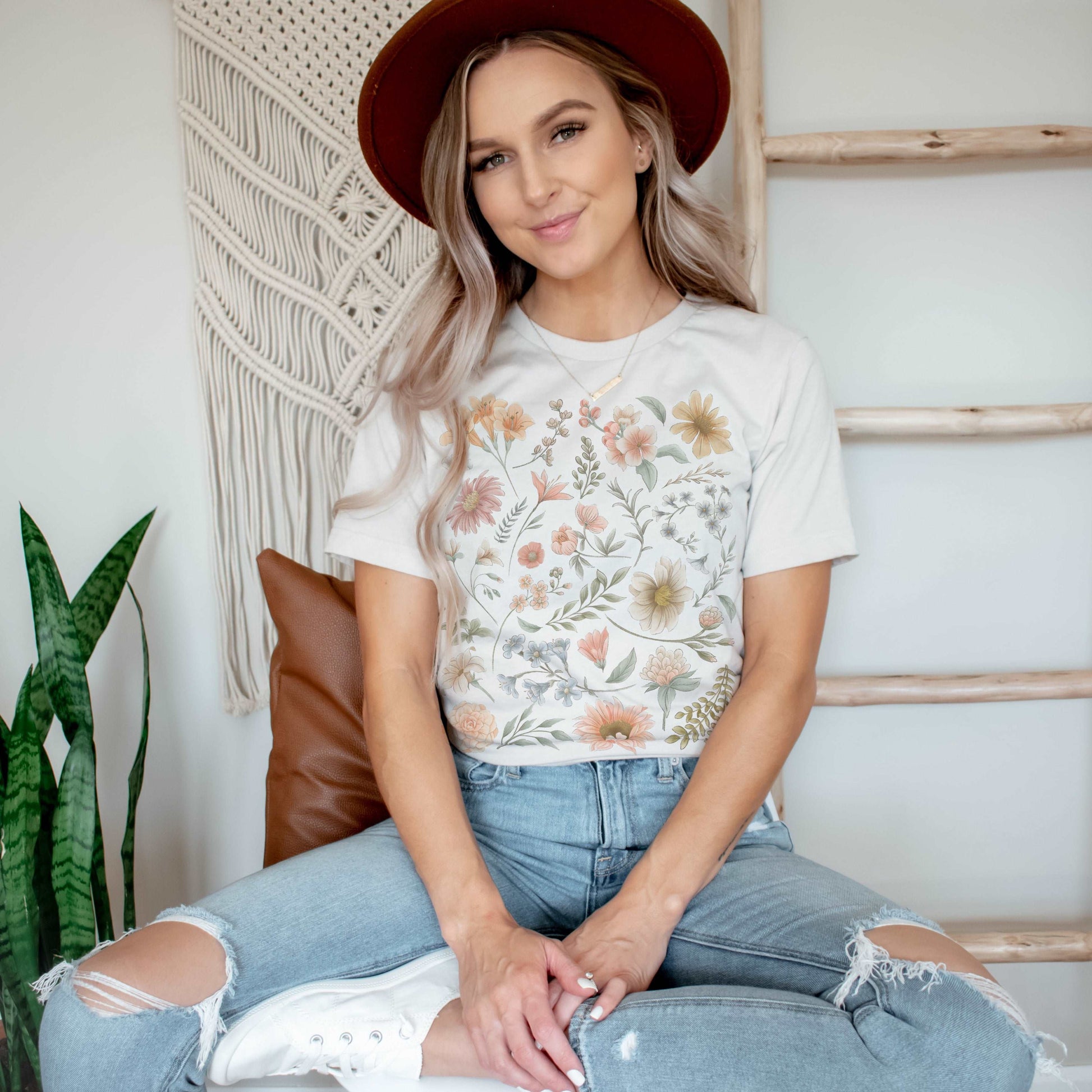 Pastel Floral Unisex Short Sleeve Tee - Esdee