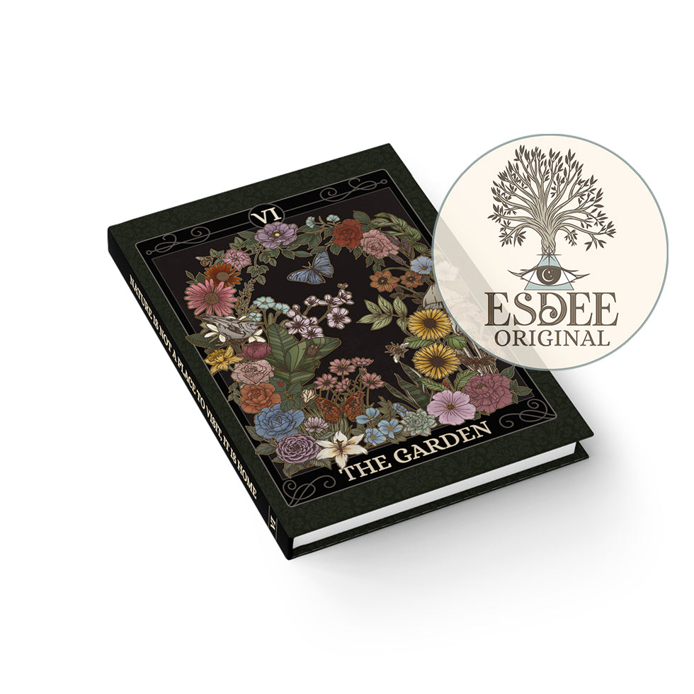 The Garden Custom Tarot Card Hardcover Notebook. Wildflower Grimoire - Esdee