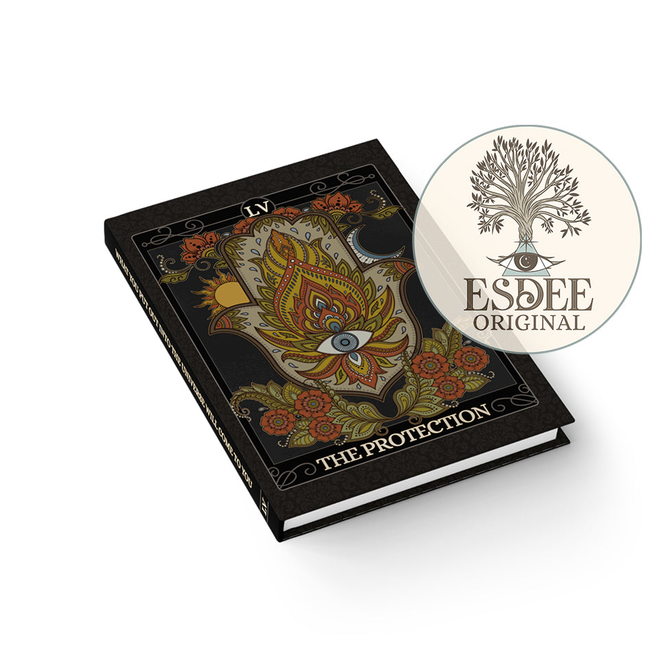 The Protection Custom Tarot Card Notebook. Hamsa Evil Eye Grimoire - Esdee