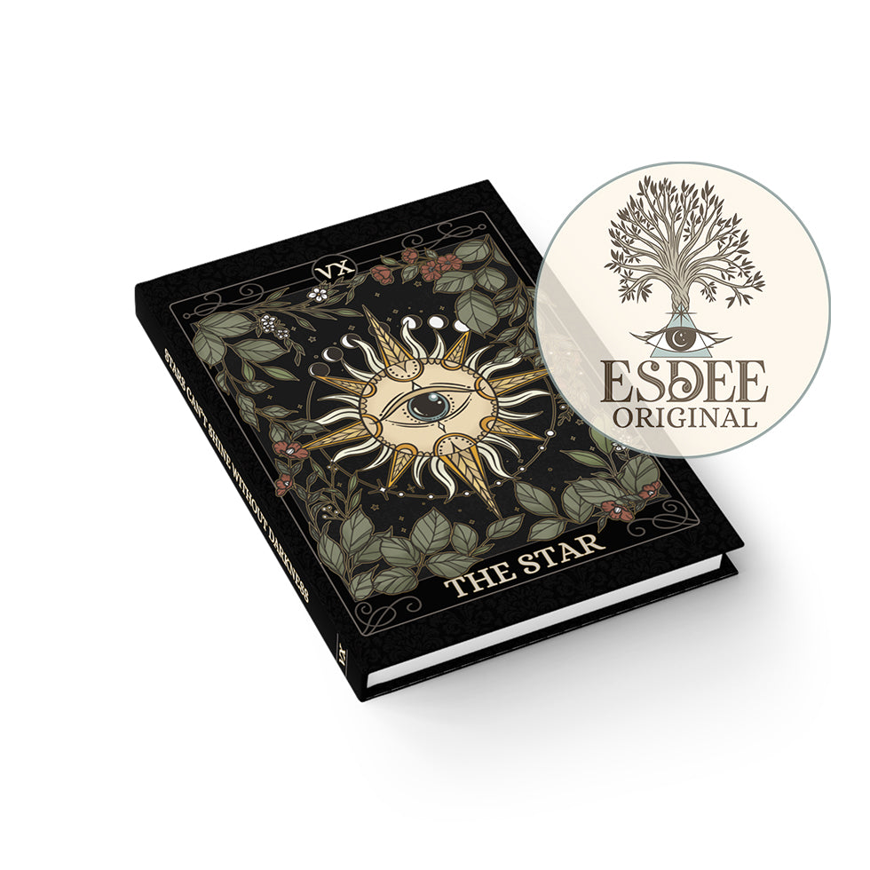 The Star Custom Tarot Card Hardcover Notebook. Star Evil Eye Grimoire - Esdee