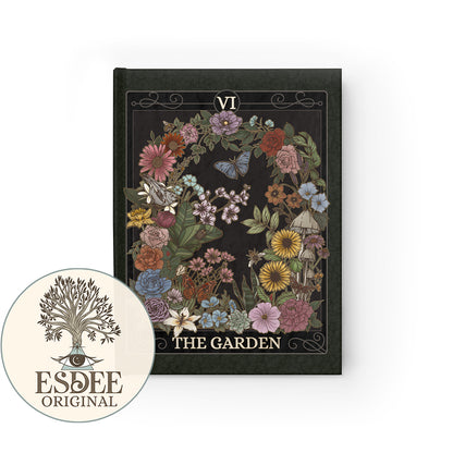 The Garden Custom Tarot Card Hardcover Notebook. Wildflower Grimoire - Esdee