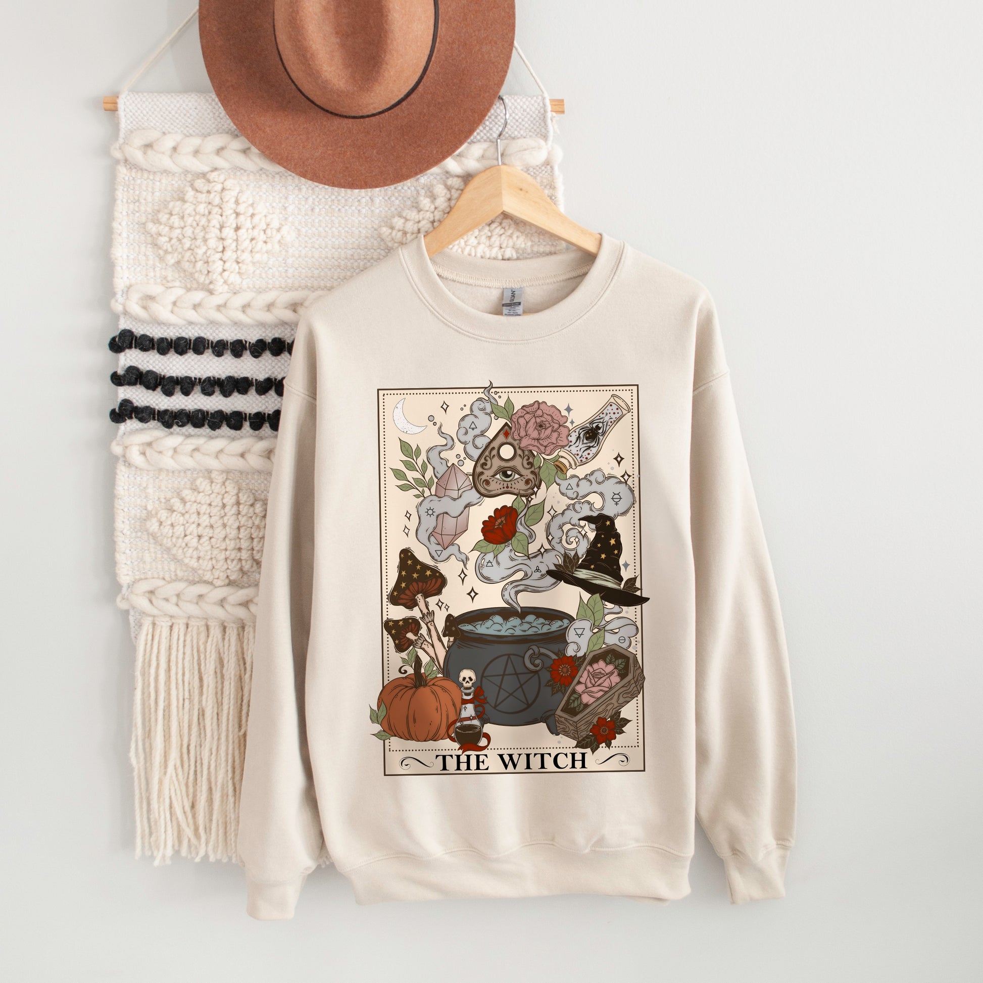 The Witch (Version 1) Tarot Card Crewneck Sweatshirt - Esdee