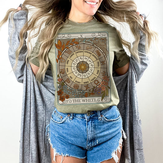 The Wheel Tarot Card Unisex T-Shirt -Esdee