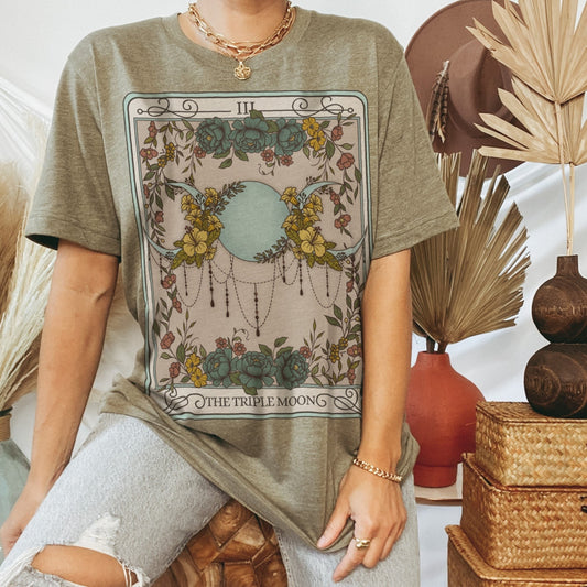 The Triple Moon Tarot Card Unisex T-Shirt Esdee