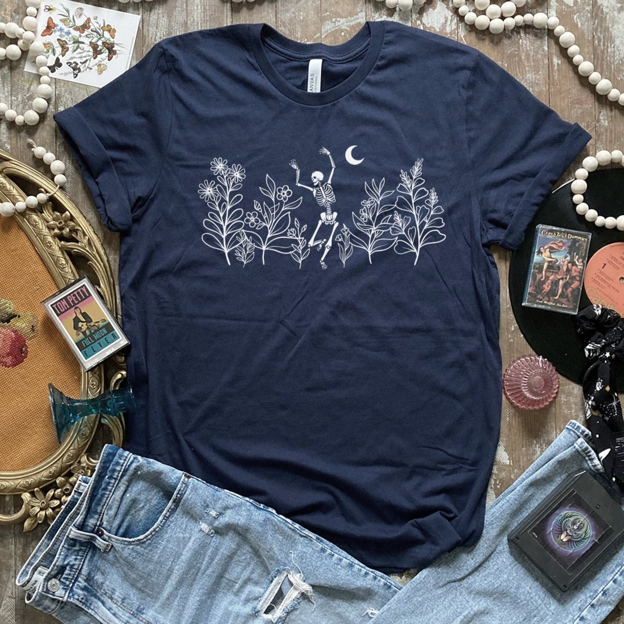 Wildflower Skeleton Unisex T-Shirt