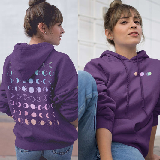 Moon Phases Hooded Sweatshirt Esdee