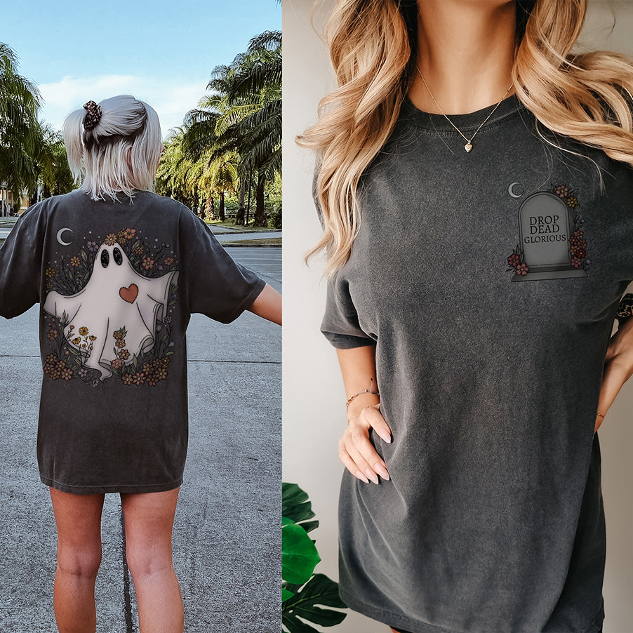 Custom Ghost Tombstone Unisex Comfort Colors TShirt - Esdee