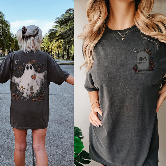 Custom Ghost Tombstone Unisex Comfort Colors TShirt - Esdee