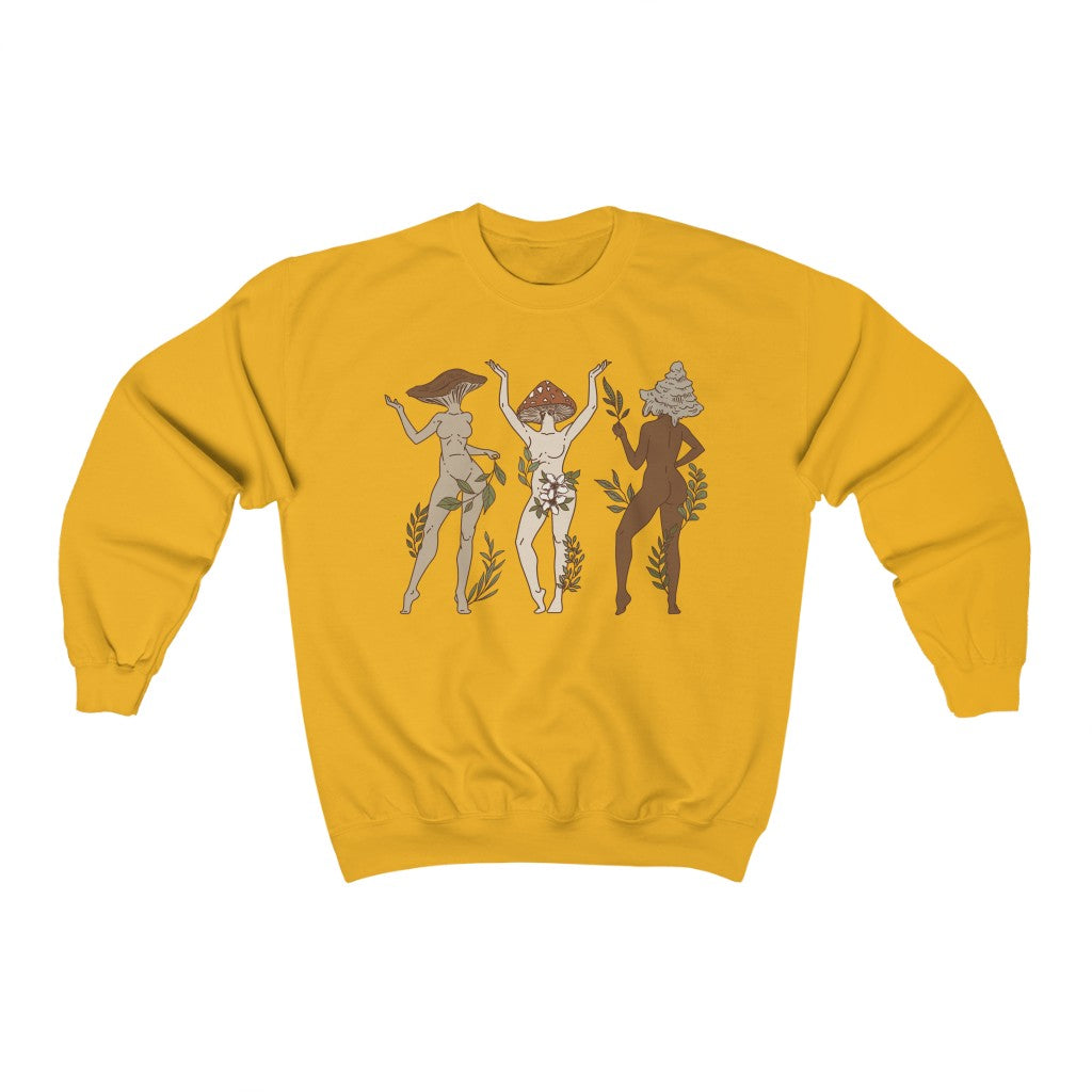 Mushroom Ladies Color Crewneck Sweatshirt - Esdee