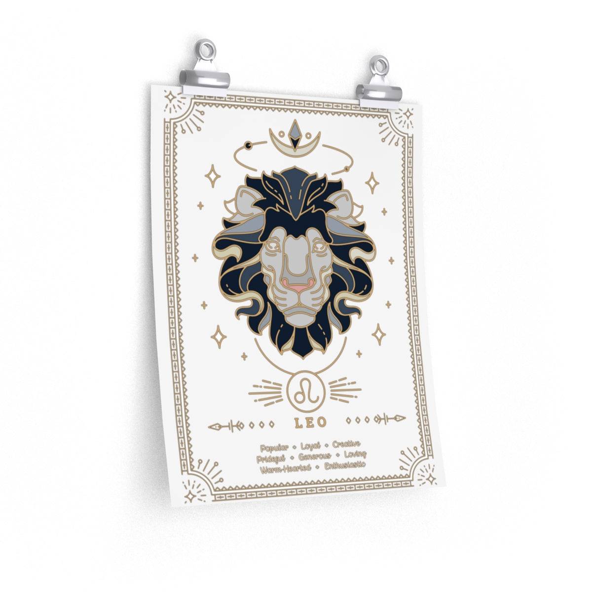 Leo Vintage Zodiac Sign Poster Art Print Esdee