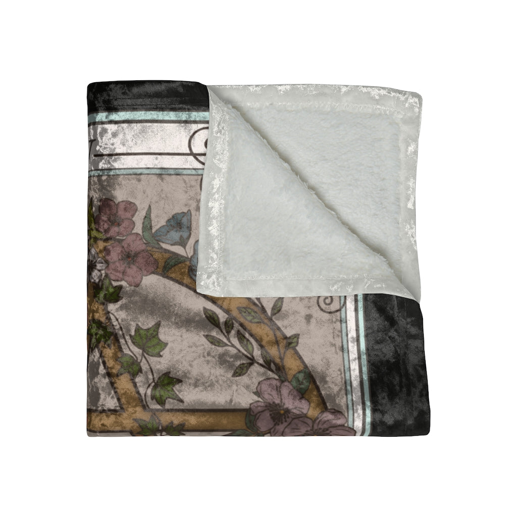 The Pentacle Tarot Card Crushed Velvet Blanket