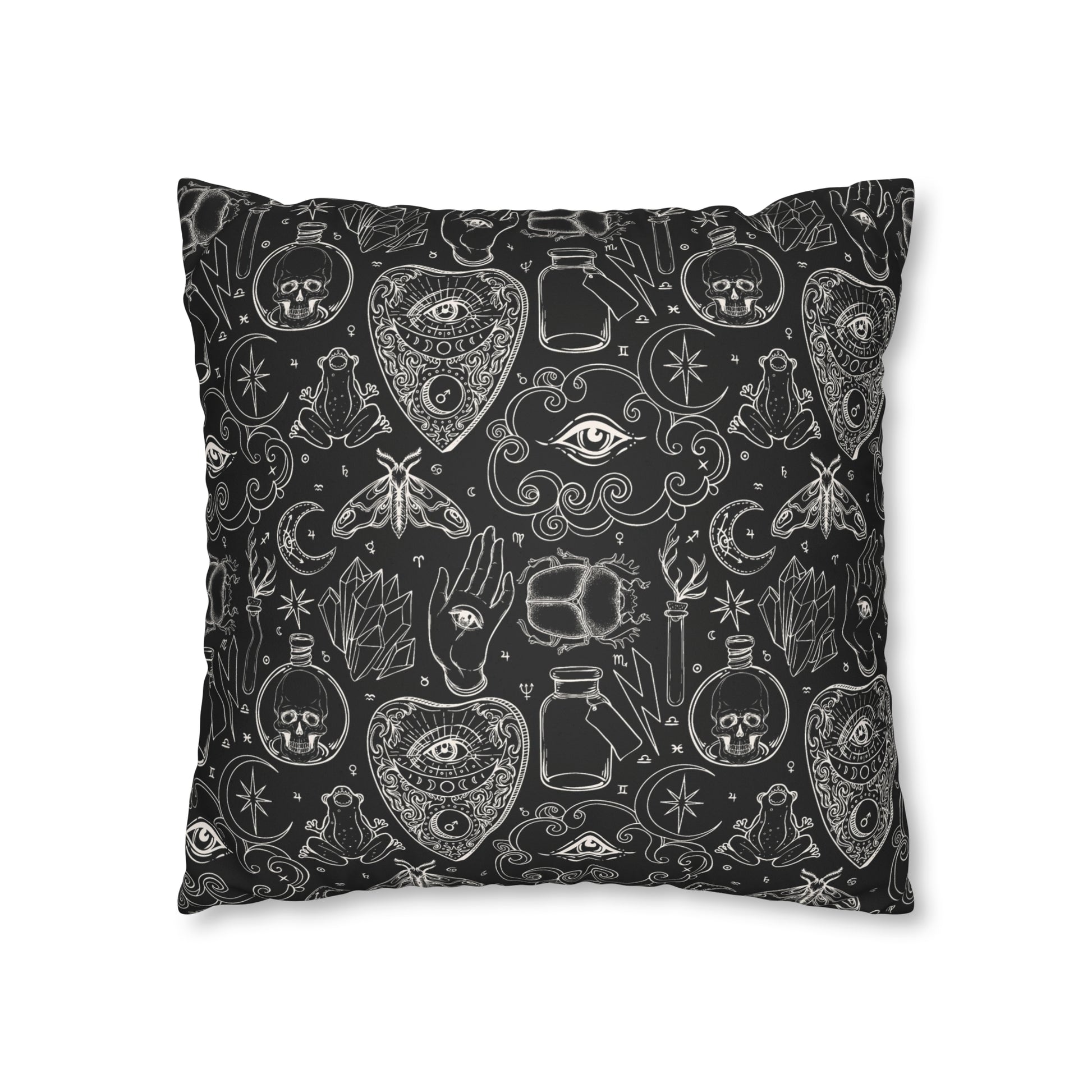 The Witch Tarot Card Faux Suede Square Pillow Case - Esdee