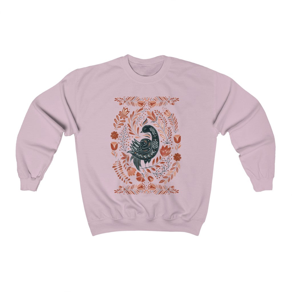 Folk Art Bird Crewneck Sweatshirt - Esdee