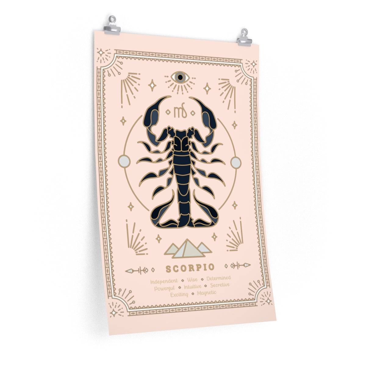 Scorpio Vintage Zodiac Sign Poster Art Print Esdee