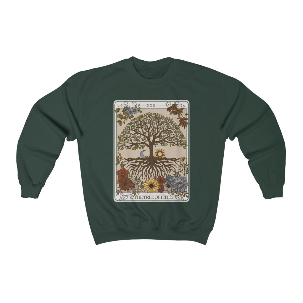 The Tree of Life Tarot Card Crewneck Sweatshirt Esdee