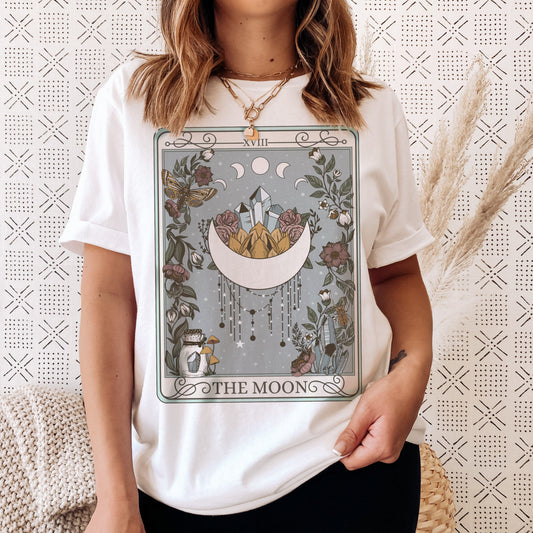 The Moon Tarot Card T-Shirt Esdee