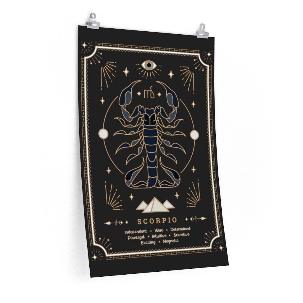 Scorpio Vintage Zodiac Sign Poster Art Print Esdee