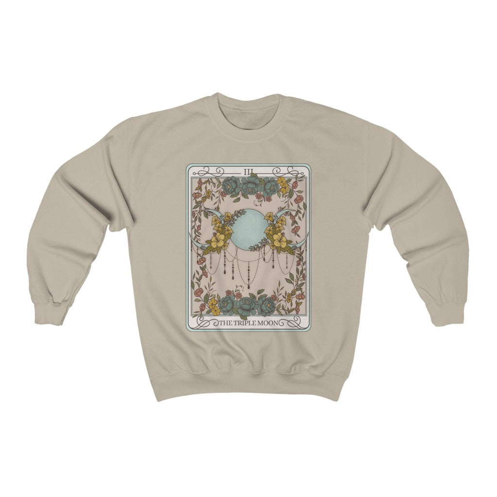 The Triple Moon Tarot Card Crewneck Sweatshirt Esdee