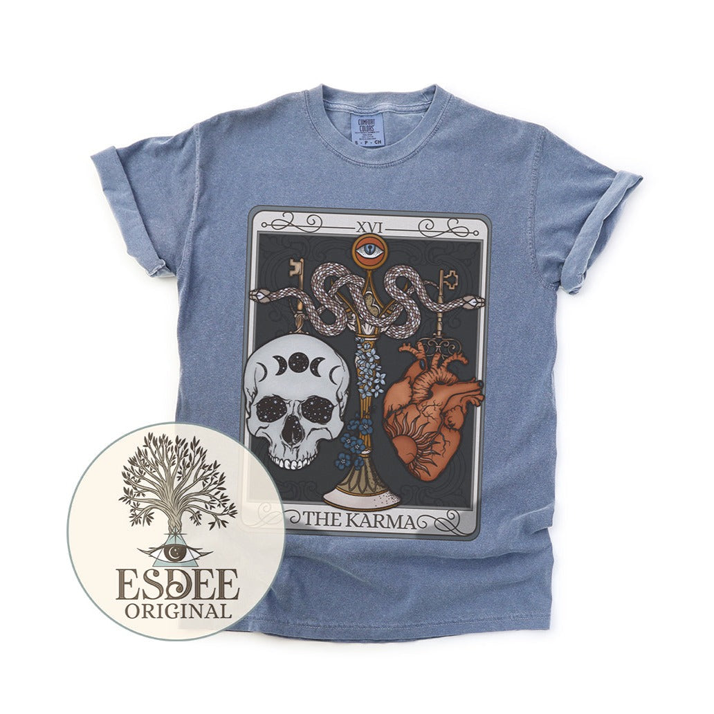 Karma Tarot Card Unisex Comfort Colors T-Shirt - Esdee