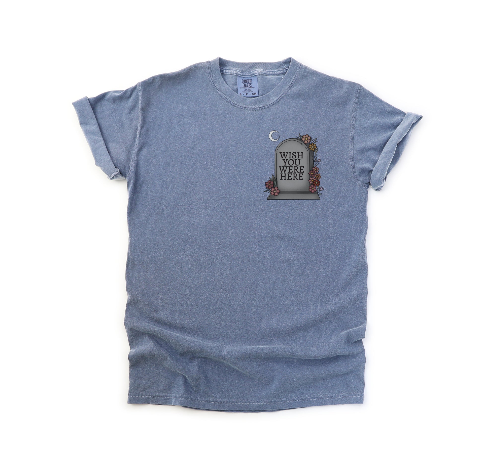 Custom Ghost Tombstone Unisex Comfort Colors TShirt - Esdee