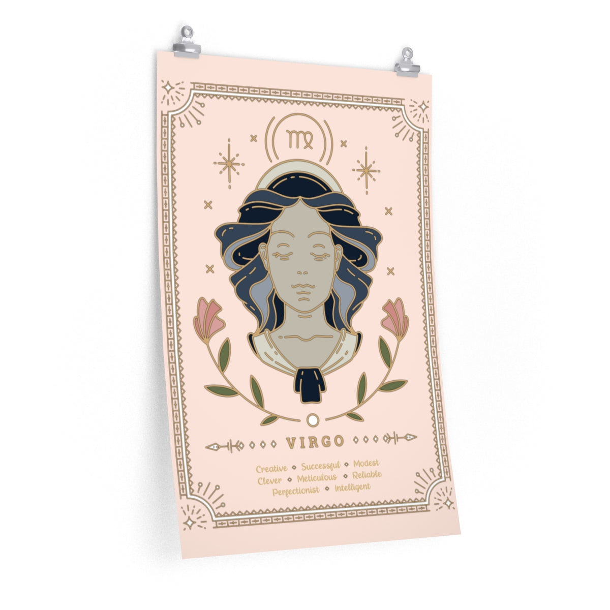 Virgo Vintage Zodiac Sign Poster Art Print Esdee